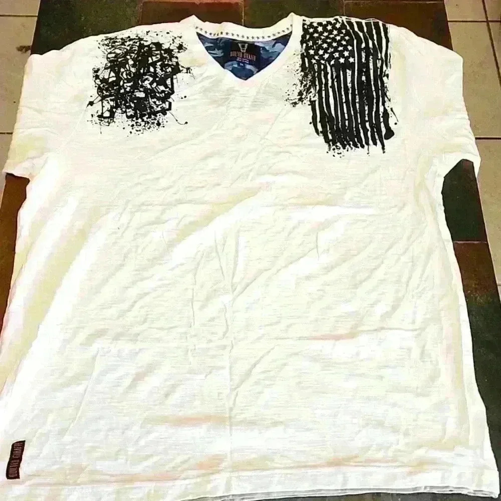 Men's 3xl White V Neck Cotton Soft Cool